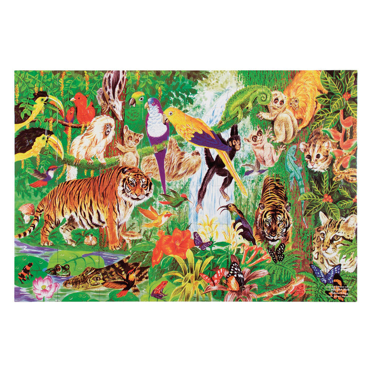 An assembled or decorated image of The Melissa & Doug Rainforest Floor Puzzle (48 pcs, 2 x 3 feet)