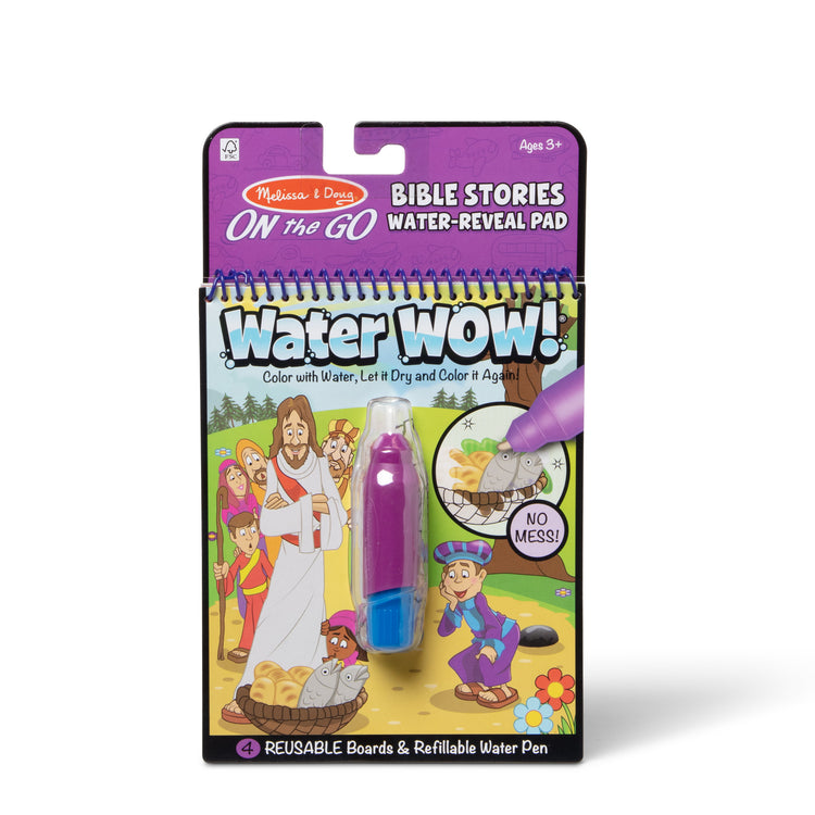 The front of the box for The Melissa & Doug On the Go Water Wow! Water Reveal Pad: Bible Stories