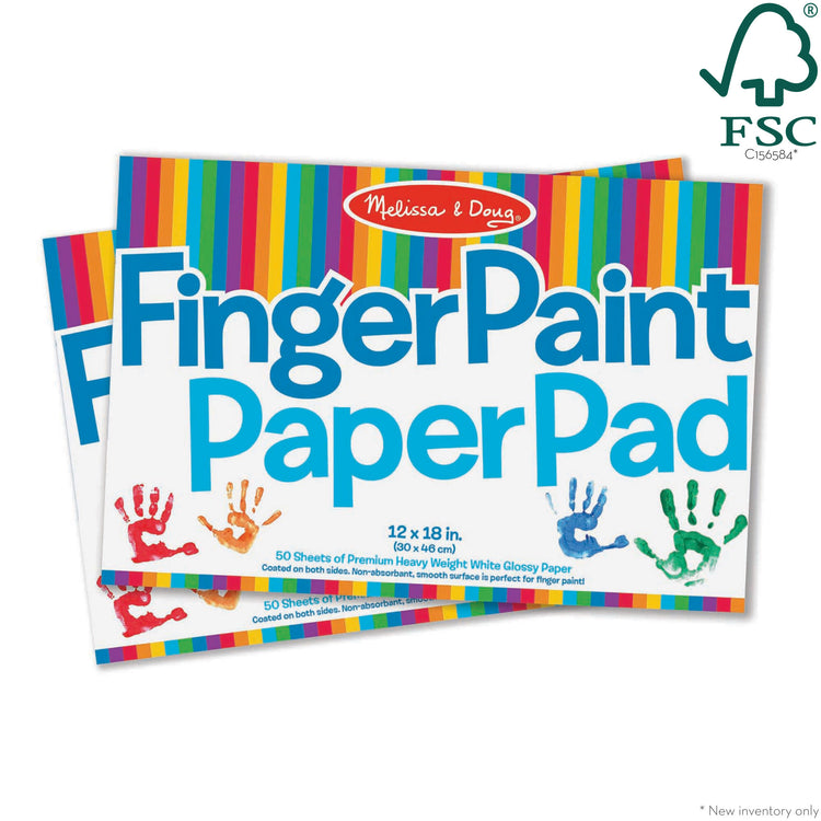  The Melissa & Doug Finger Paint Paper Pad - 50 12"x18" Sheets for Kids Arts And Crafts Age 2+
