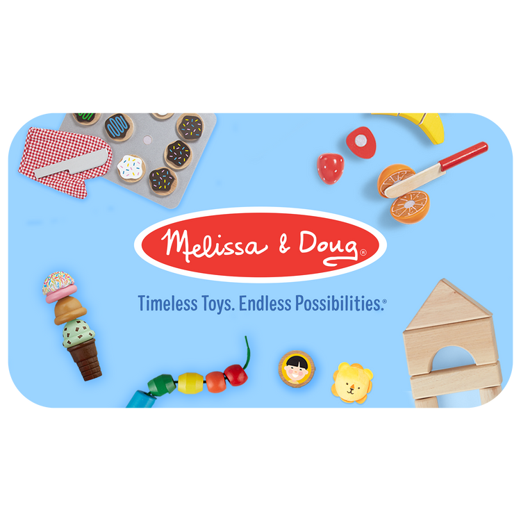 Give the gift of imaginative, open-ended play from Melissa & Doug with a digital e-gift card.