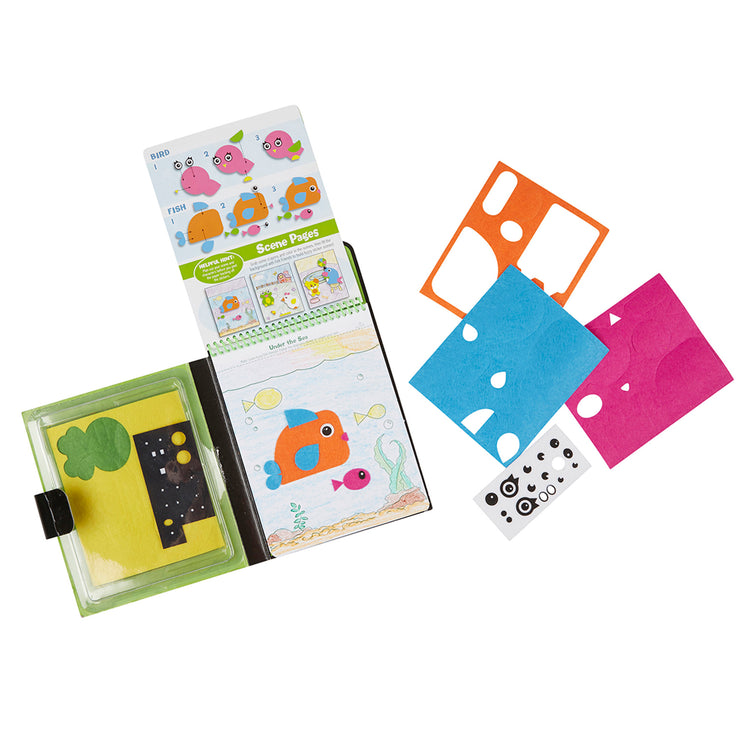 An assembled or decorated The Melissa & Doug On the Go Felt Friends Craft Activity Set With 188 Felt Stickers