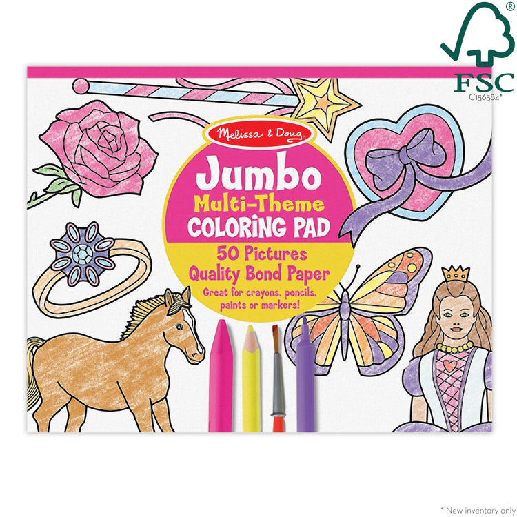  The Melissa & Doug Jumbo 50-Page Kids' Coloring Pad Activity Book - Princess and Fairy