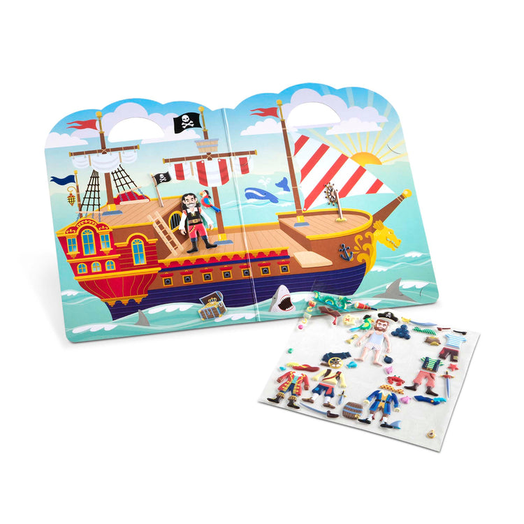 The loose pieces of The Melissa & Doug Puffy Sticker Activity Book: Pirates - 51 Reusable Stickers