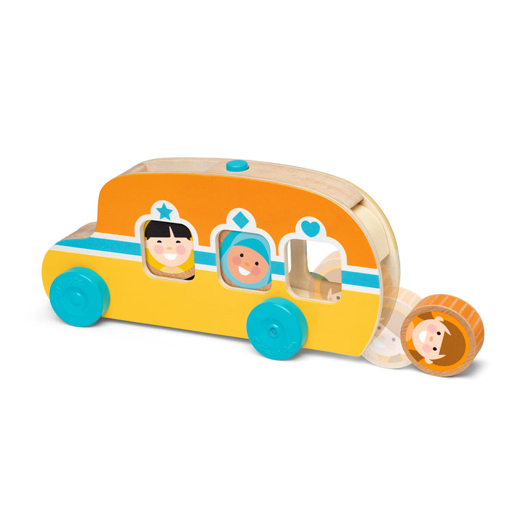  The Melissa & Doug GO Tots Wooden Roll & Ride Bus with 3 Disks