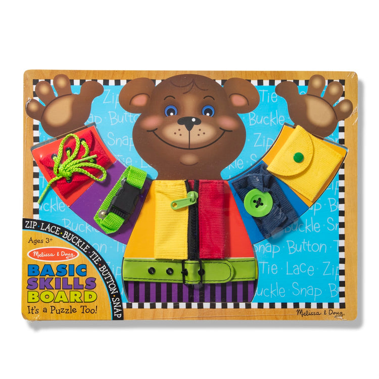 the Melissa & Doug Basic Skills Puzzle Board - Wooden Educational Toy