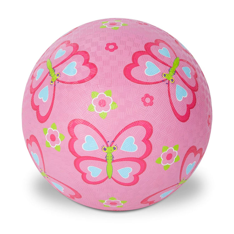 The loose pieces of the Melissa & Doug Sunny Patch Cutie Pie Butterfly Classic Rubber Kickball