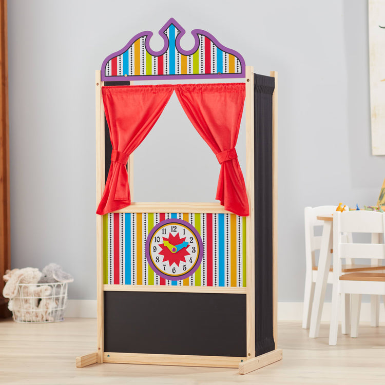 the Melissa & Doug Deluxe Puppet Theater - Sturdy Wooden Construction