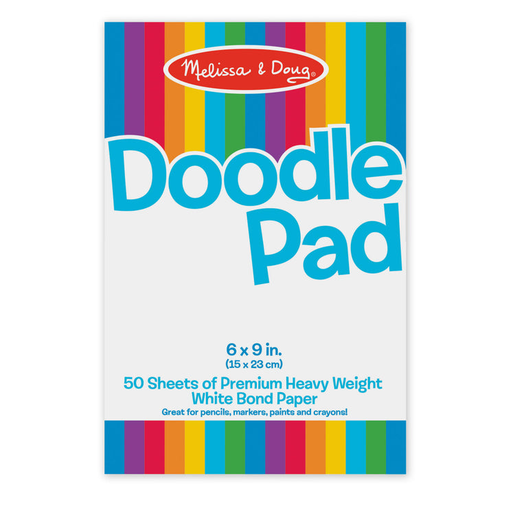 The front of the box for the Melissa & Doug Doodle Pad (6 x 9 inches) With 50 Sheets of White Bond Paper