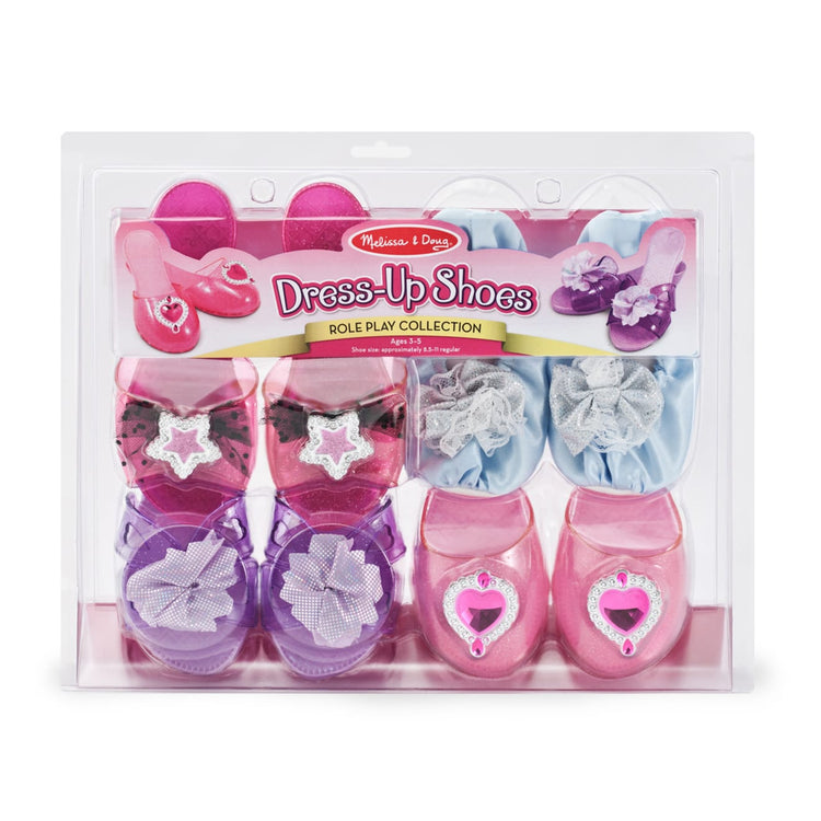 Melissa & Doug Costume Role Play Collection - Step In Style! Dress-Up Shoes Set (4 Pairs)