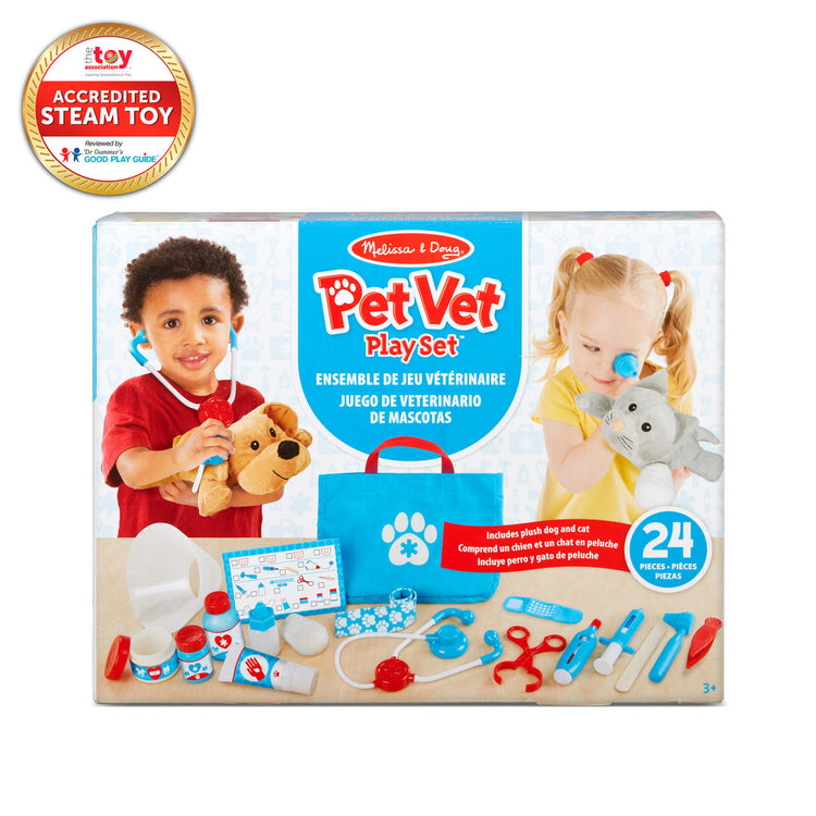 Melissa & Doug Examine and Treat Pet Vet Play Set - 24 pcs