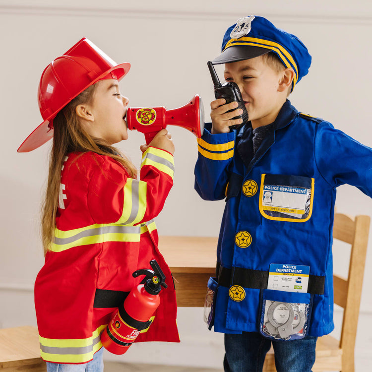 Melissa & Doug Fire Chief Costume Role Play Dress-Up Set (6 pcs)