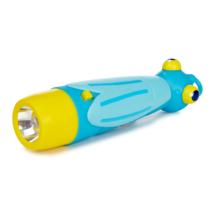 The loose pieces of the Melissa & Doug Sunny Patch Flash Firefly Bug Flashlight for Kids