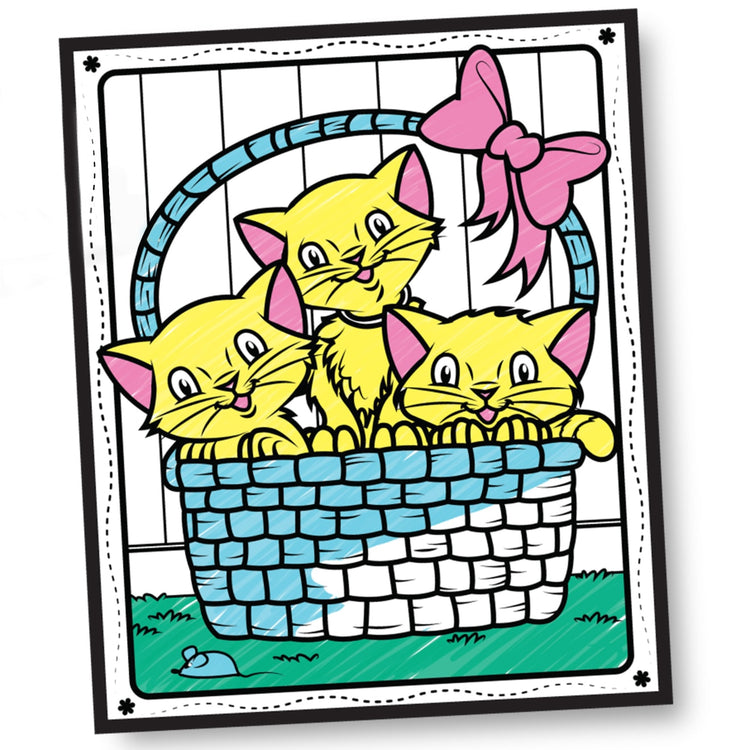 The front of the box for the Melissa & Doug On the Go Magicolor Coloring Pad - Friends and Fun