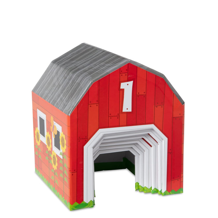 the Melissa & Doug Nesting and Sorting Barns and Animals With 6 Numbered Barns and Matching Wooden Animals