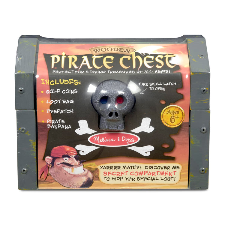 the Melissa & Doug Wooden Pirate Chest Pretend Play Set