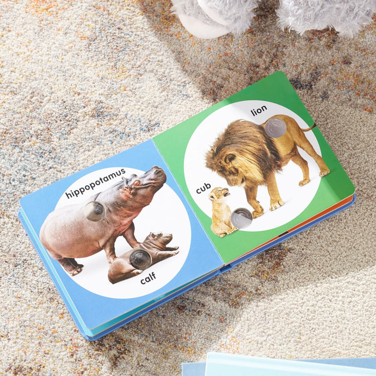 the Melissa & Doug Children’s Book – Poke-a-Dot: Wild Animal Families (Board Book with Buttons to Pop)