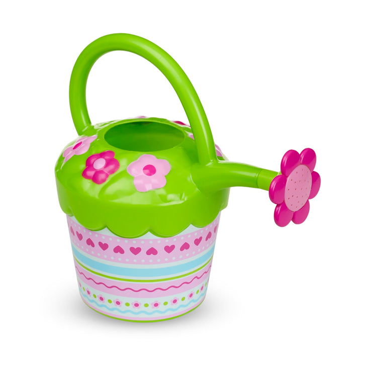 An assembled or decorated the Melissa & Doug Sunny Patch Pretty Petals Flower Watering Can - Pretend Play Toy