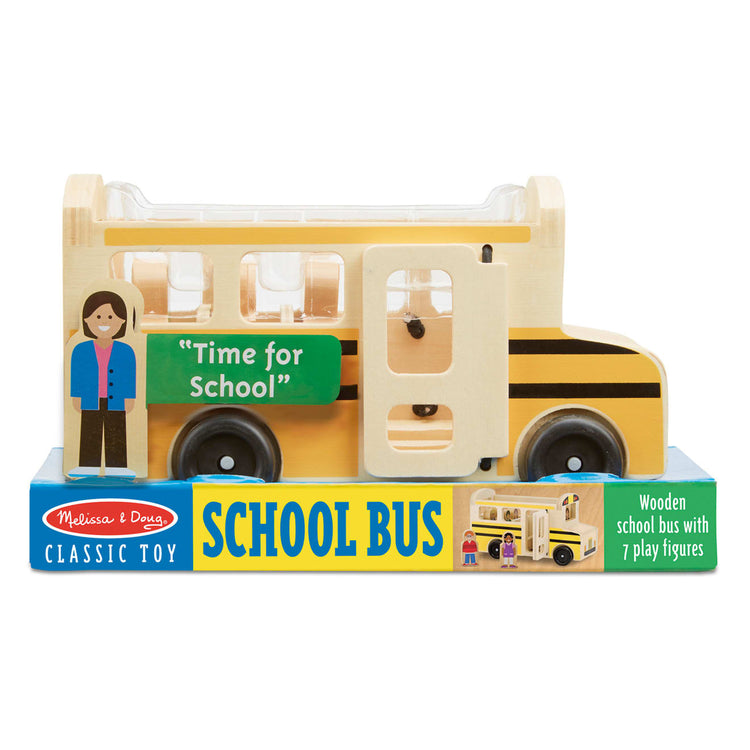 the Melissa & Doug School Bus Wooden Play Set With 7 Play Figures