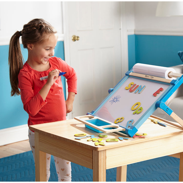 Melissa & Doug Toy Spotlight Deluxe Double Sided Tabletop Easel