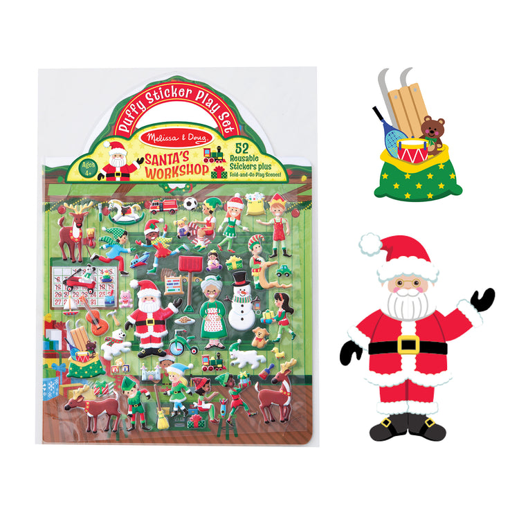 The loose pieces of The Puffy Stickers Bundle - Santa's Workshop & 'Tis the Season