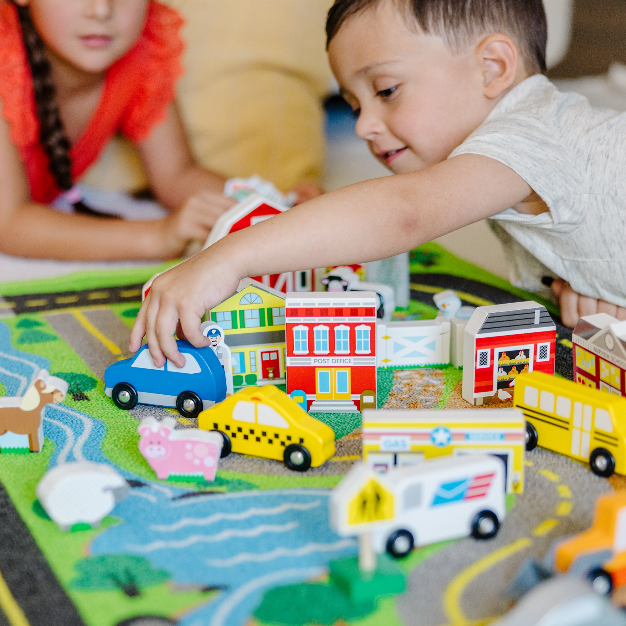 Roadway Play Set | Multi Vehicle Activity Rug