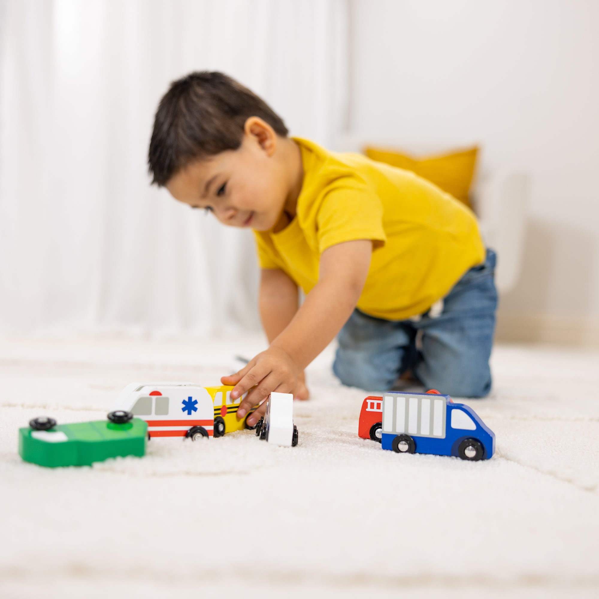 Wooden Town Vehicles Set- Melissa and Doug