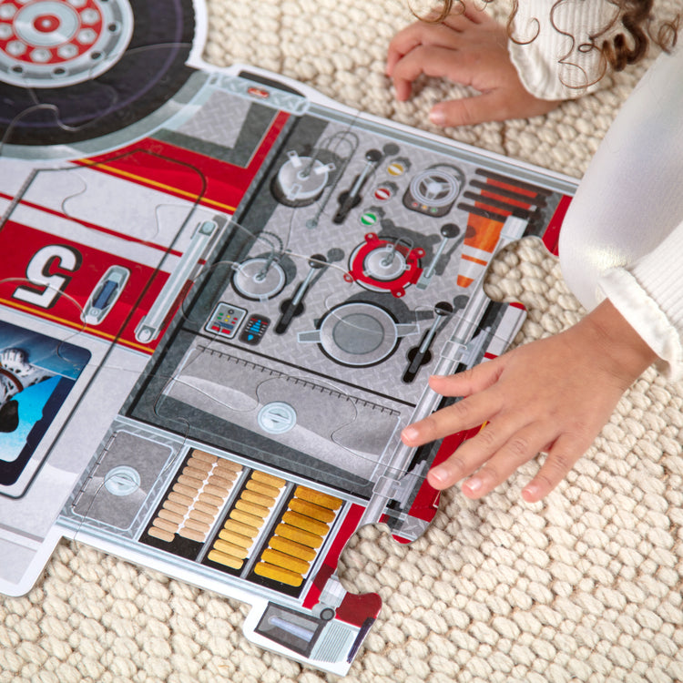 Giant Fire Truck Floor Puzzle - 24 Pieces