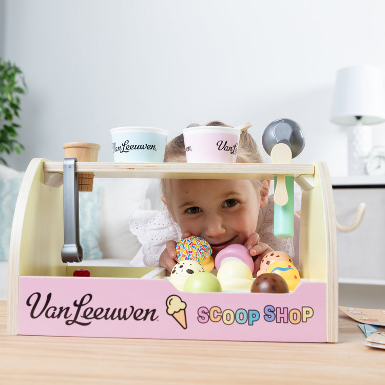 The front of the box for The Van Leeuwen Scoop Shop Ice Cream Play St