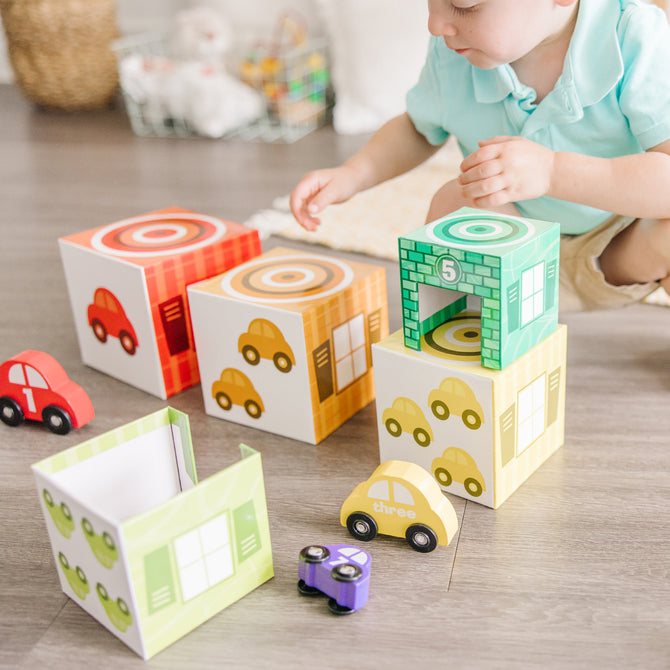 Nesting & Sorting Garages & Cars | Melissa & Doug