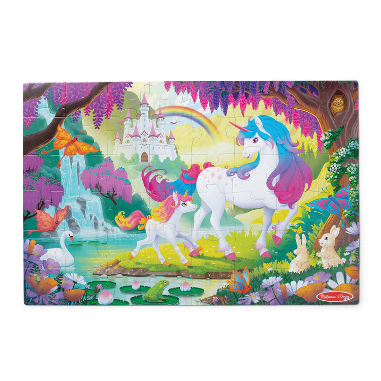 The front of the box for The GID Unicorn Floor Puzzle