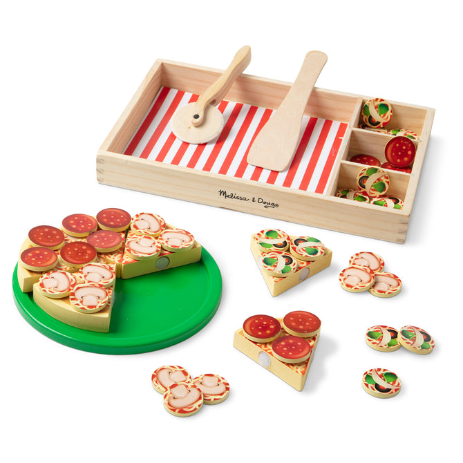 6Pcs Pizza With Plate Eating Toy main image 1