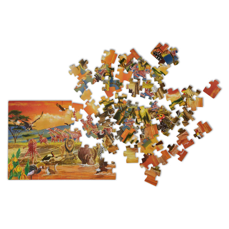  The Melissa & Doug African Plains Safari Jumbo Jigsaw Floor Puzzle (100 pcs, over 4 feet long)