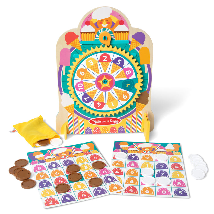  The Melissa & Doug Fun at the Fair! Wooden Double-Sided Roulette & Plinko Games