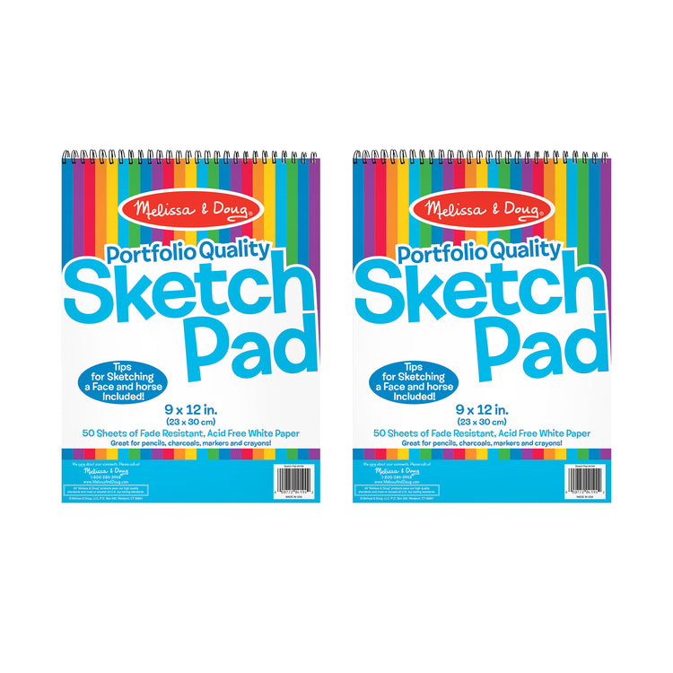  The Melissa & Doug Sketch Pad (9 x 12 Inches) - 50 Sheets, 2-Pack