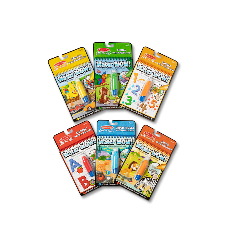 Water Wow! - Water Reveal Pad Bundle - Animals, Alphabet, Numbers