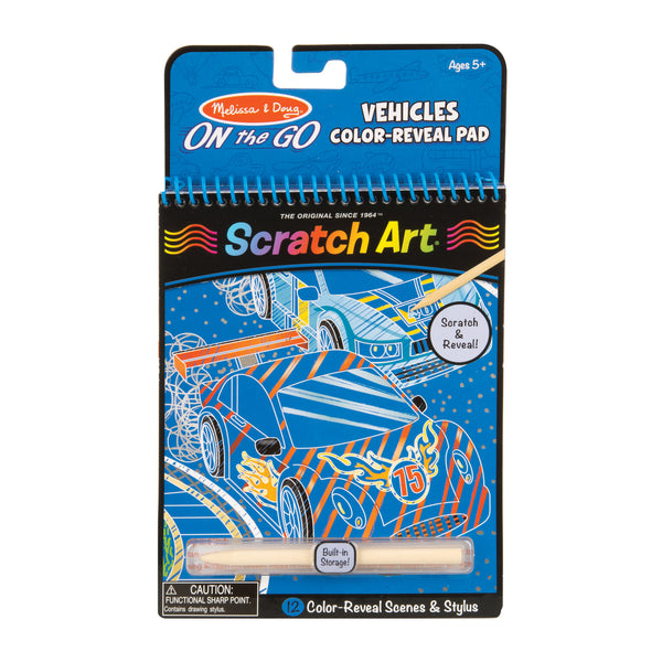 On the Go Scratch Art: Color-Reveal Pad - Vehicles