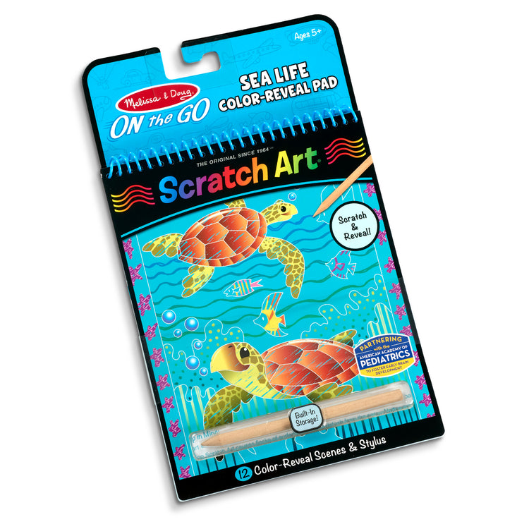 On the Go Scratch Art Color Reveal Pad - Sea Life- Melissa and Doug
