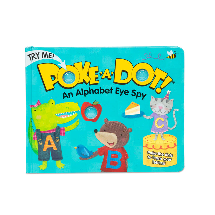 An assembled or decorated image of The Melissa & Doug Children's Book - Poke-a-Dot: An Alphabet Eye Spy (Board Book with Buttons to Pop)