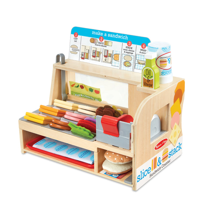Melissa Doug Wooden Slice Stack Sandwich Counter Con Deli Co Melissa Doug Wooden Slice Stack Sandwich Counter Con Deli Co