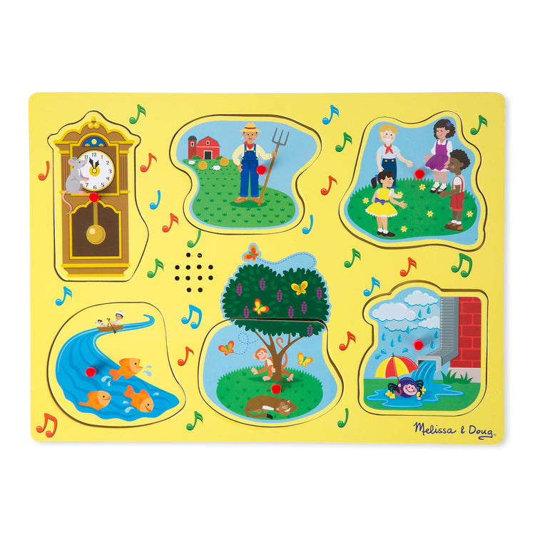 An assembled or decorated image of The Melissa & Doug Nursery Rhymes 1 Sound Puzzle - 6 PIeces