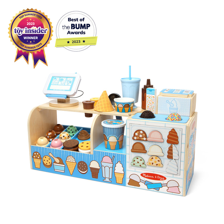  The Melissa & Doug Wooden Cool Scoops Ice Creamery Play Food Toy