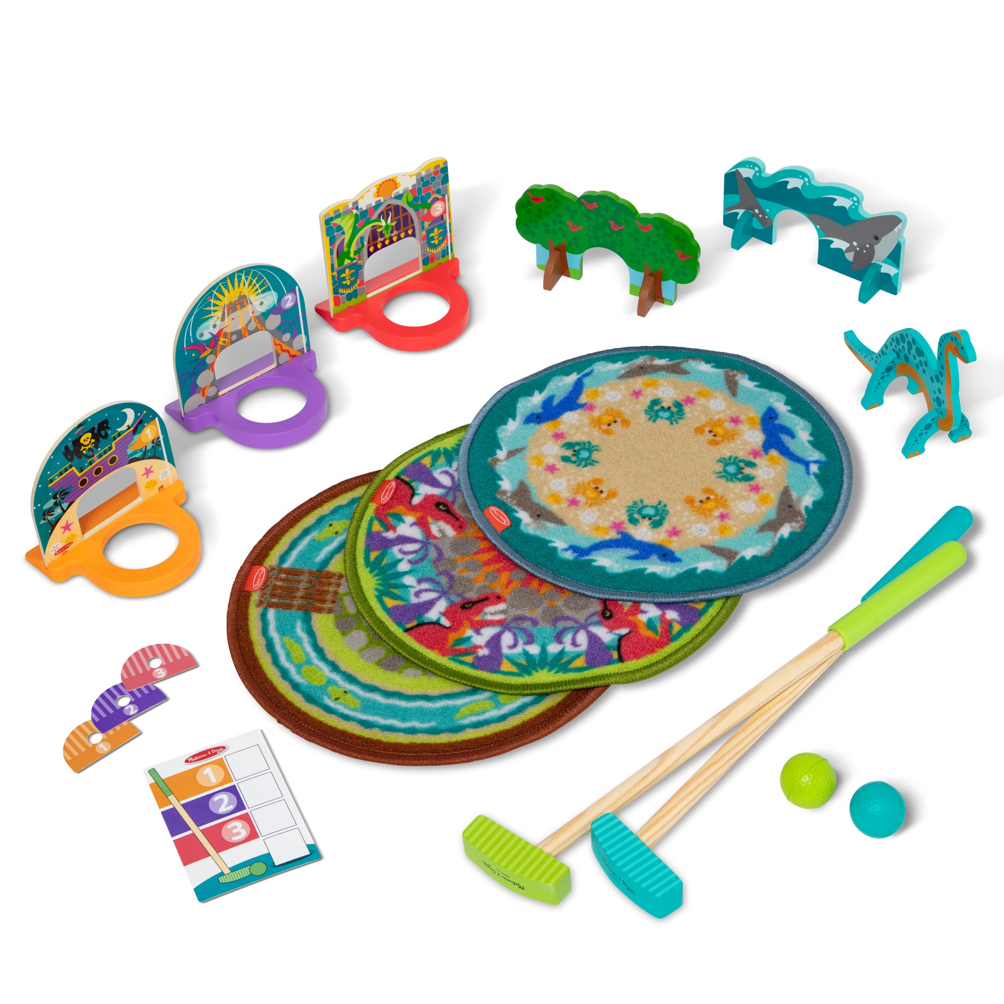 フェアウェイレプリカ 希少 セントアンドリュース ゴルフコース ミニチュア模型 Melissa & Doug Fun at the Fair! Mini Golf Play Set – 3 Multi