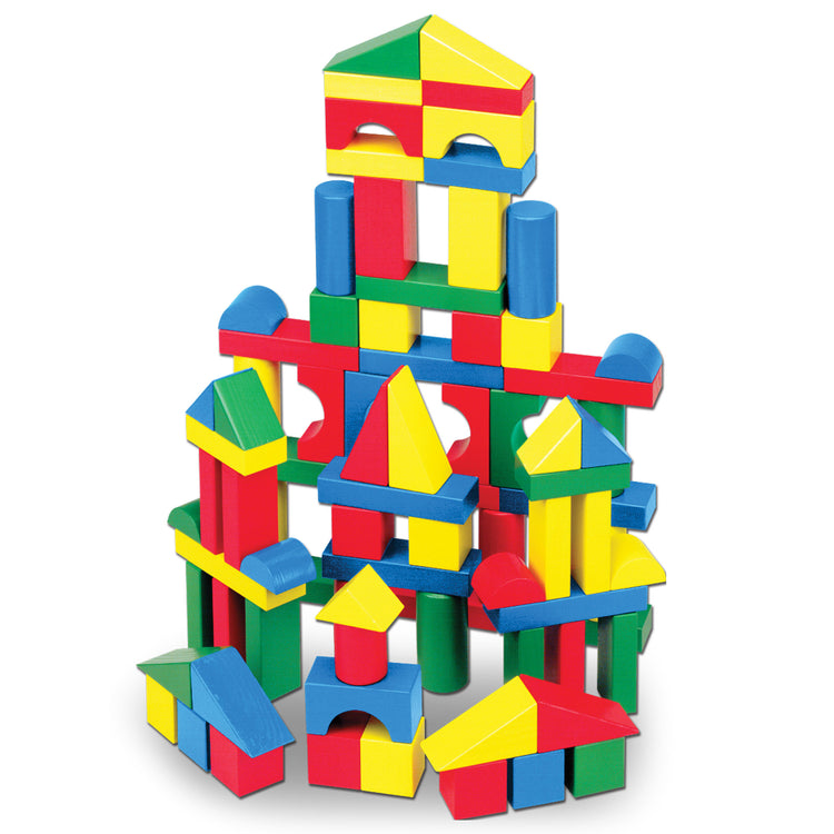 100 Piece Wood Blocks Set Melissa Doug1