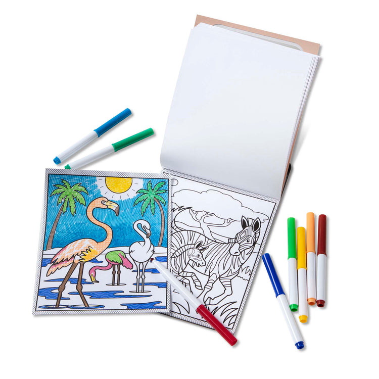An assembled or decorated The Magic-Pattern Kids’ Wild Animals Marker Coloring Pad On the Go Travel Activity