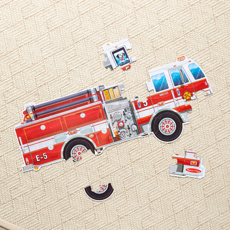 Giant Fire Truck Floor Puzzle - 24 Pieces