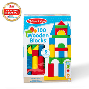 100 Piece Wood Blocks Set | Melissa & Doug