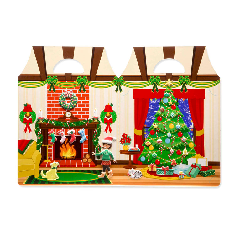 An assembled or decorated The Puffy Stickers Bundle - Santa's Workshop & 'Tis the Season