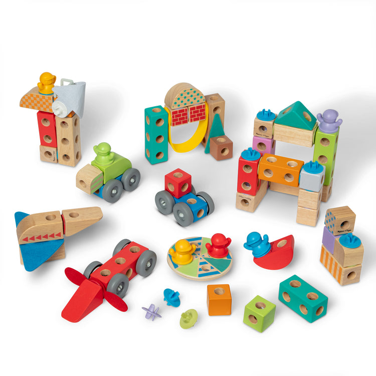 Melissa & Doug Blockables bosvrienden blokkenset 16-delig Melissa & Doug Blockables bosvrienden blokkenset 16-delig
