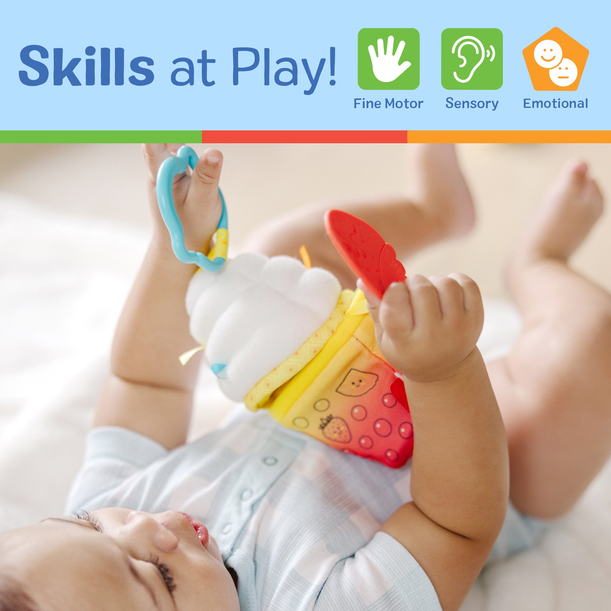 Bubble Tea Take-Along Toy - Multi-Sensory Infant Clip