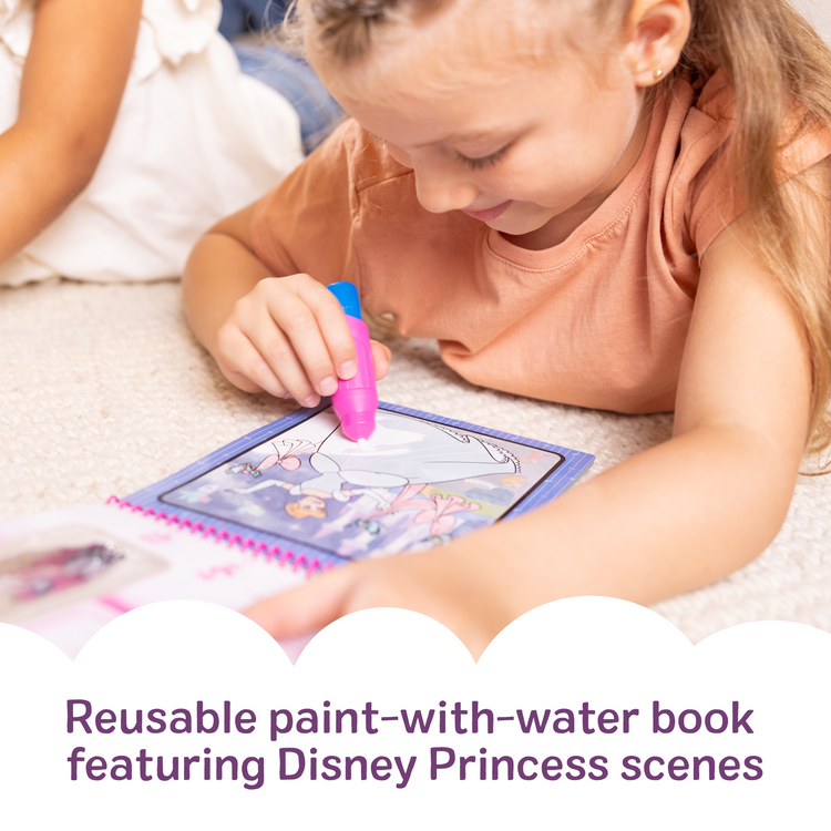 The loose pieces of The Melissa & Doug Water WOW! Disney Princess Activity Pad - Mess-Free Reveal Pages - Ages 3+